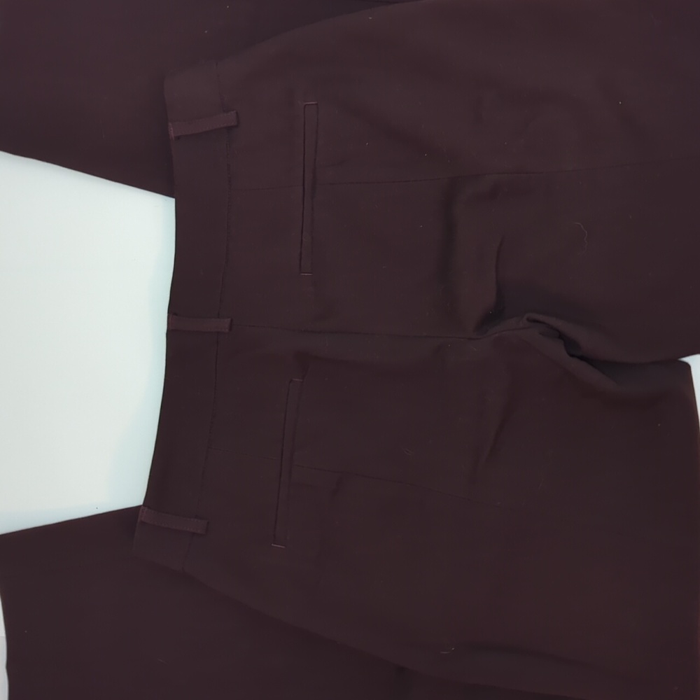 Express Stretch Columnist Ankle Mid Rise Burgundy Sz 4